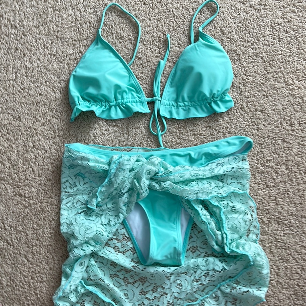 Teal bikini set